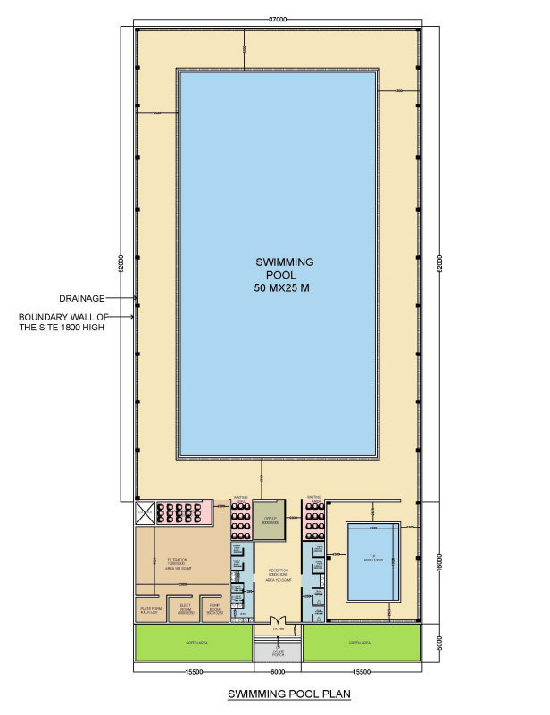 CPWD Invites Bids for DPR of Khelo India Olympic-Size Swimming Pool at IIT Patna - BiharInfraTales conceptual site plan