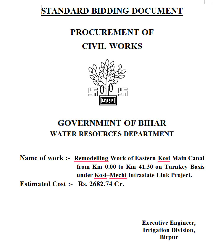 Eastern Kosi Canal Modernization in Bihar